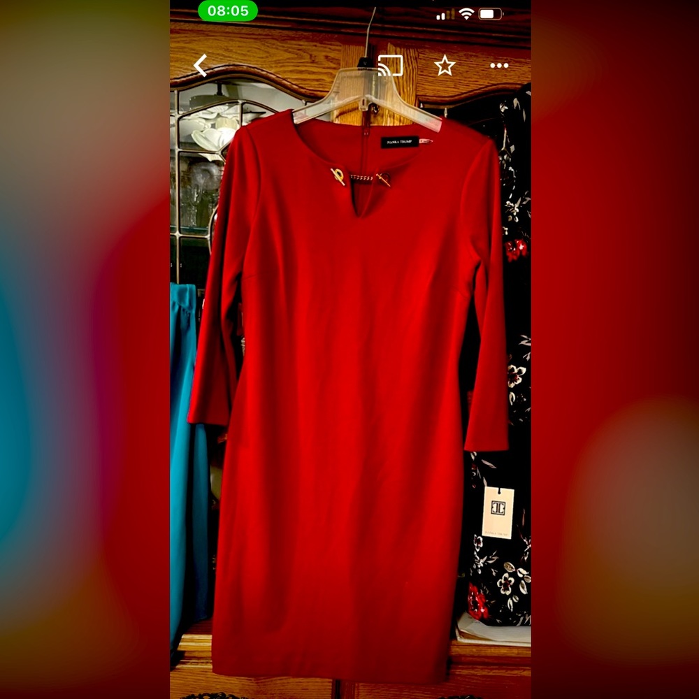 Ivanka Trump Ruby Red Dress